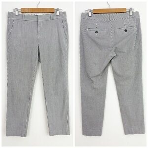 Banana Republic Monochrome Striped Straight Leg Pants